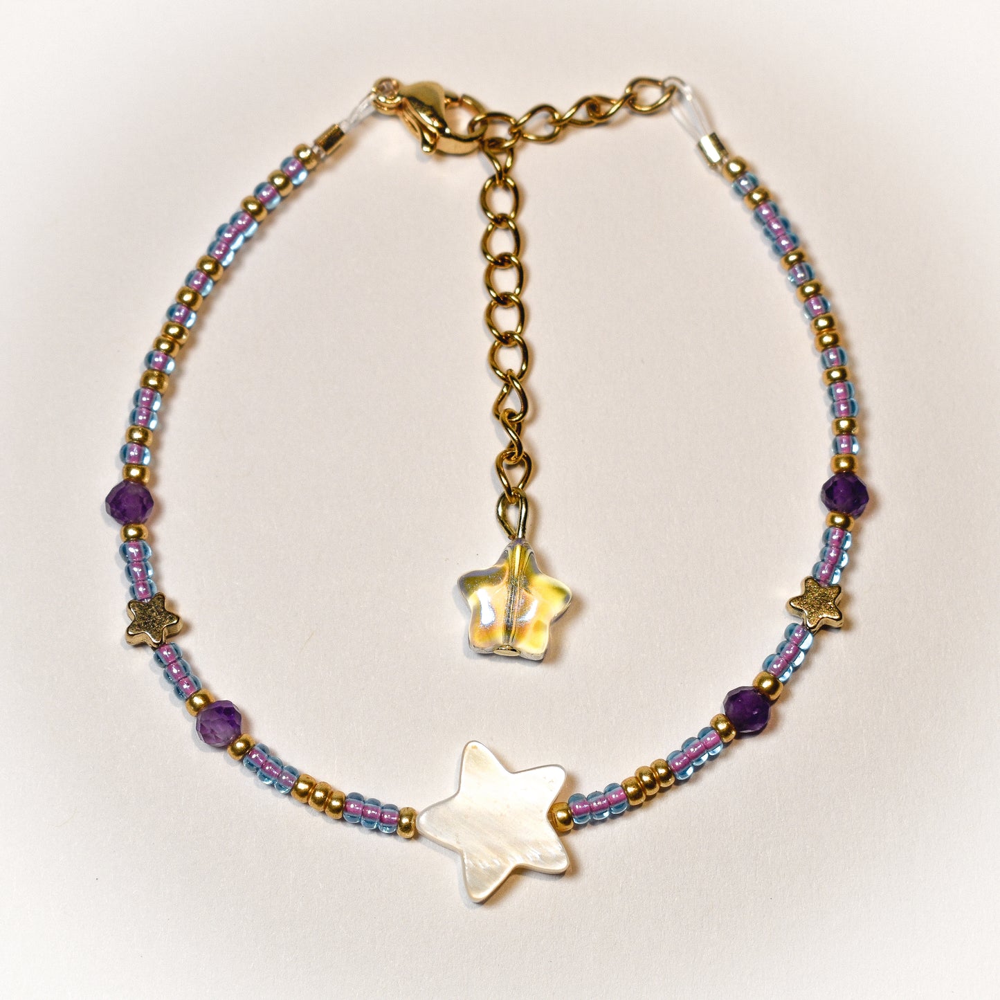 Amethyst Shell Bracelet