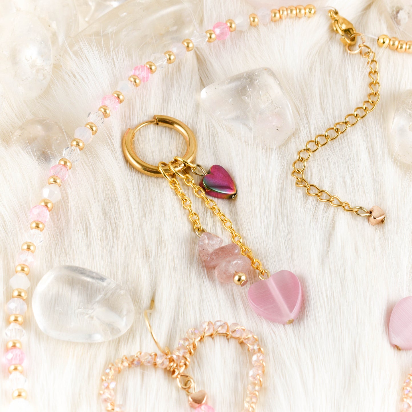 Princess of Hearts Beaded Necklace