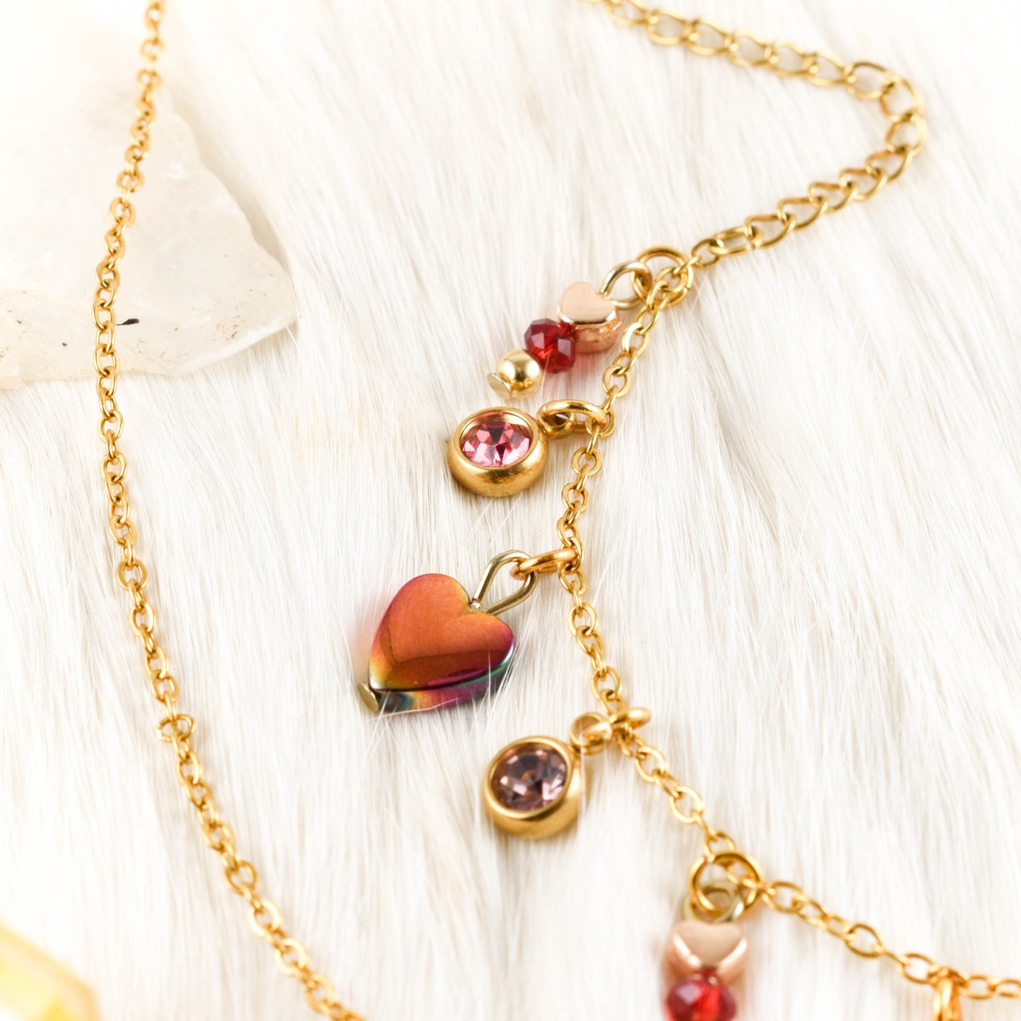 BE MINE Golden Beaded Bracelet