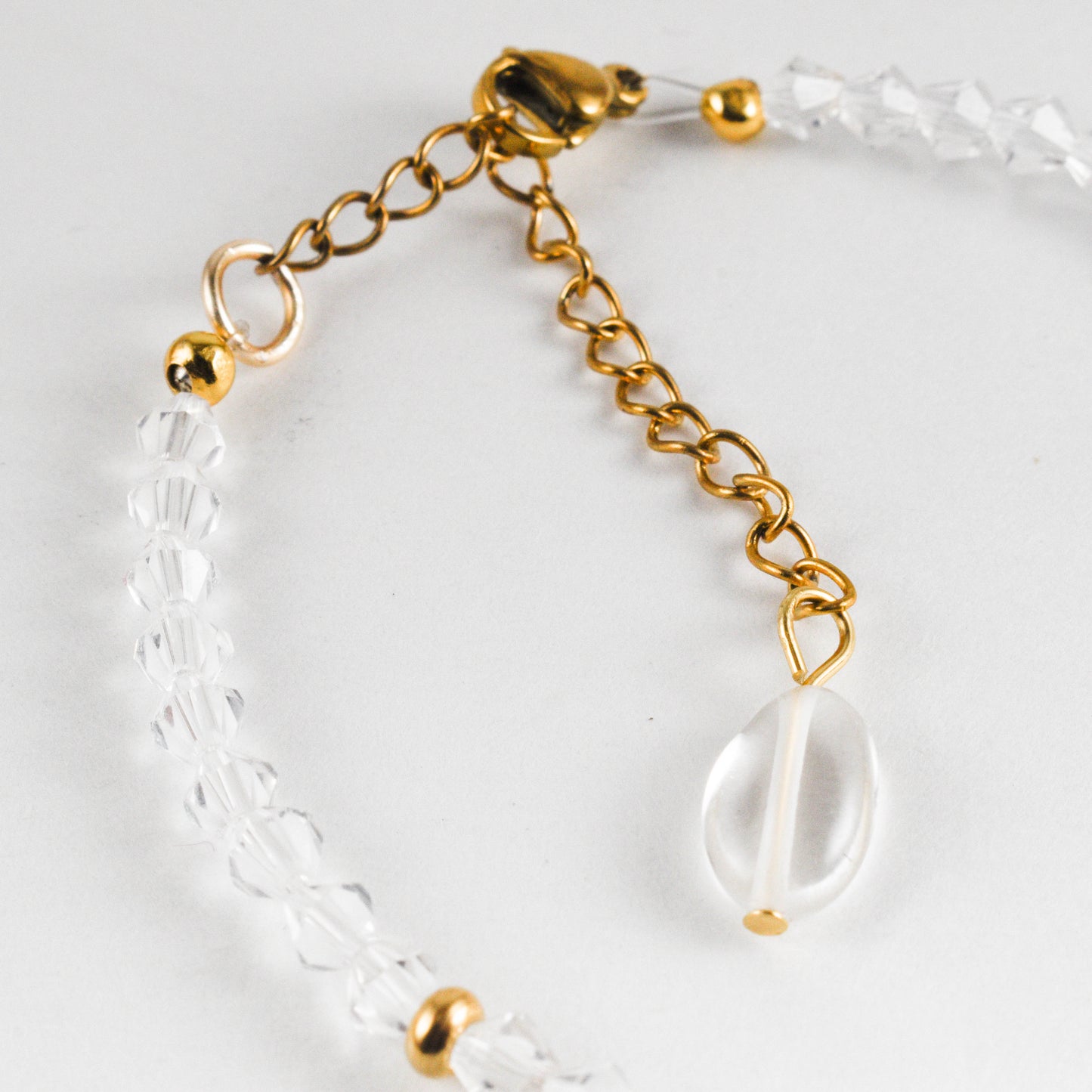 Crystal Quartz Golden Snake Bracelet