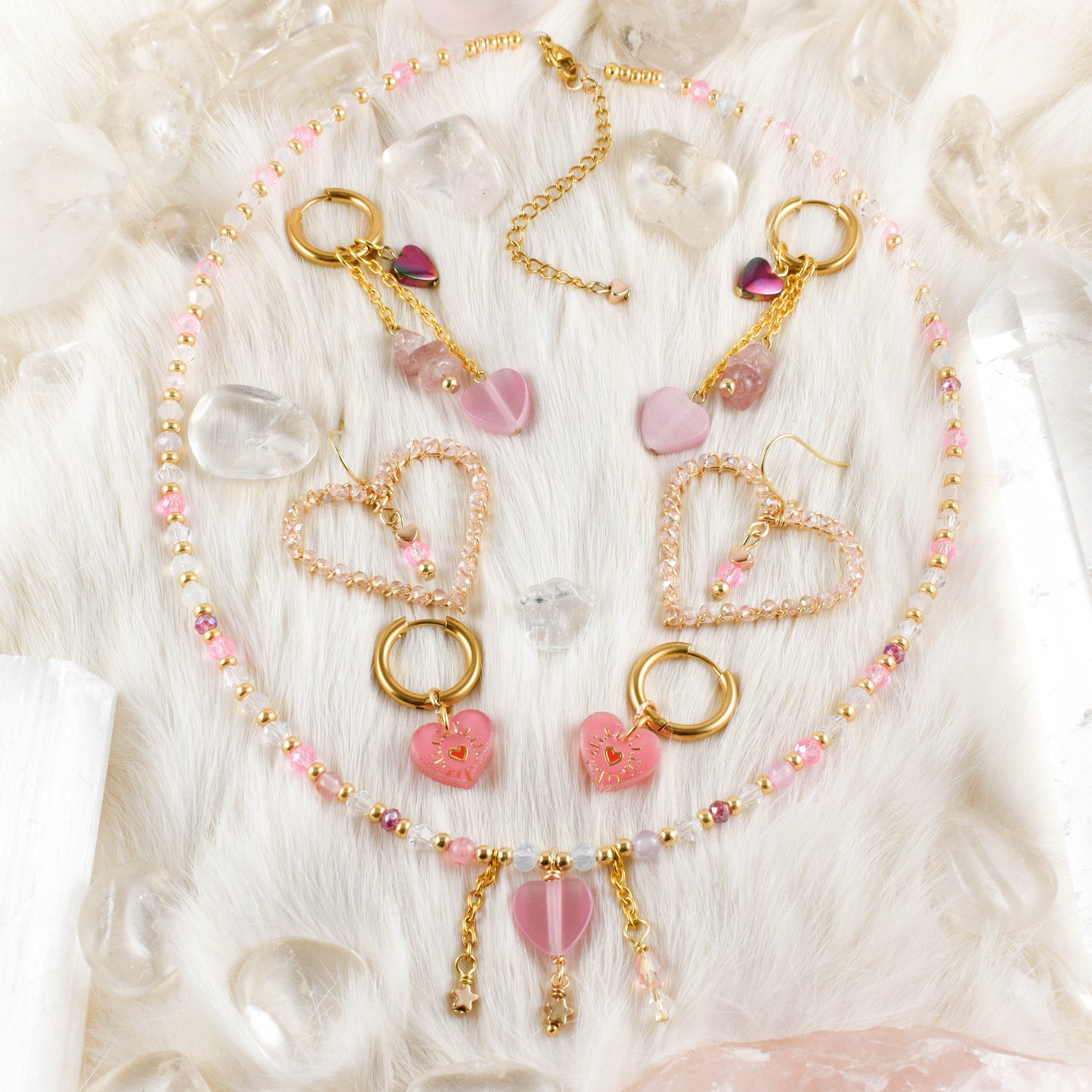 Princess of Hearts Beaded Necklace