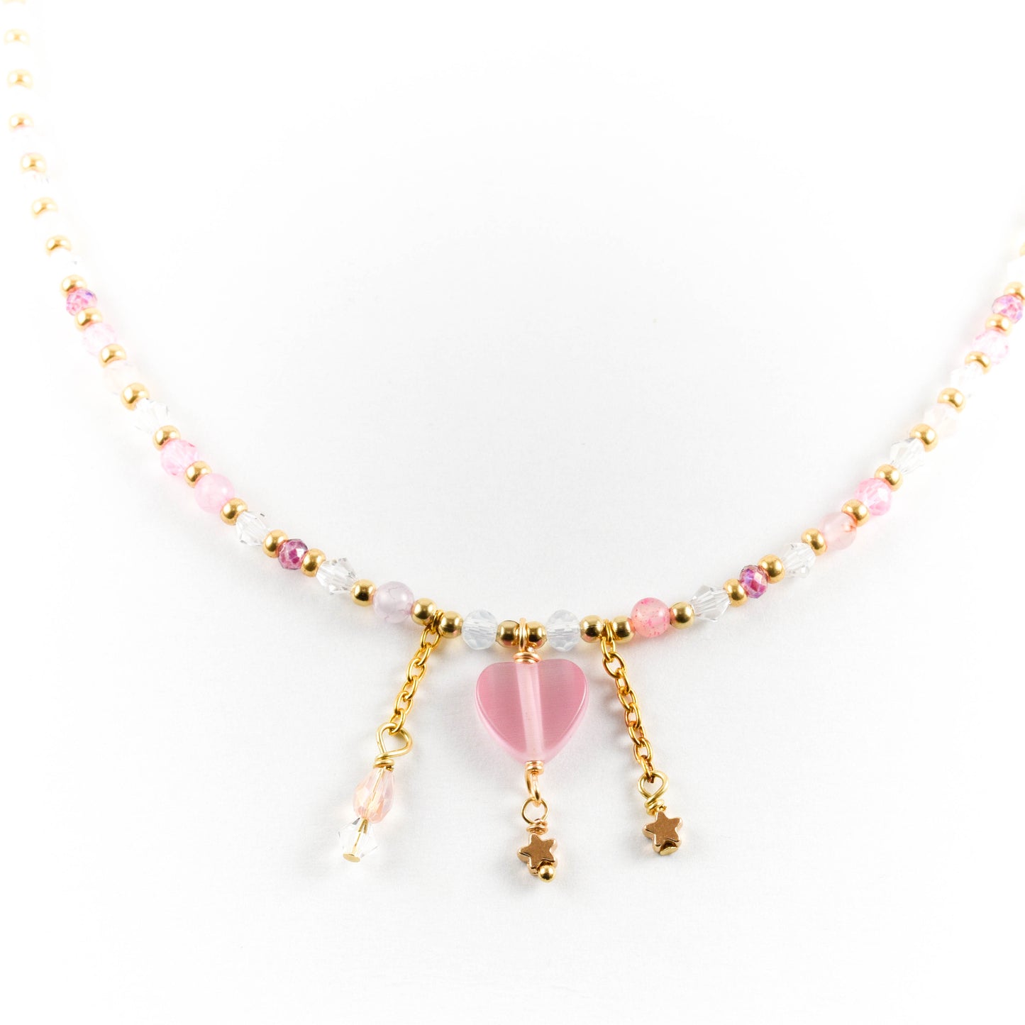 Princess of Hearts Beaded Necklace