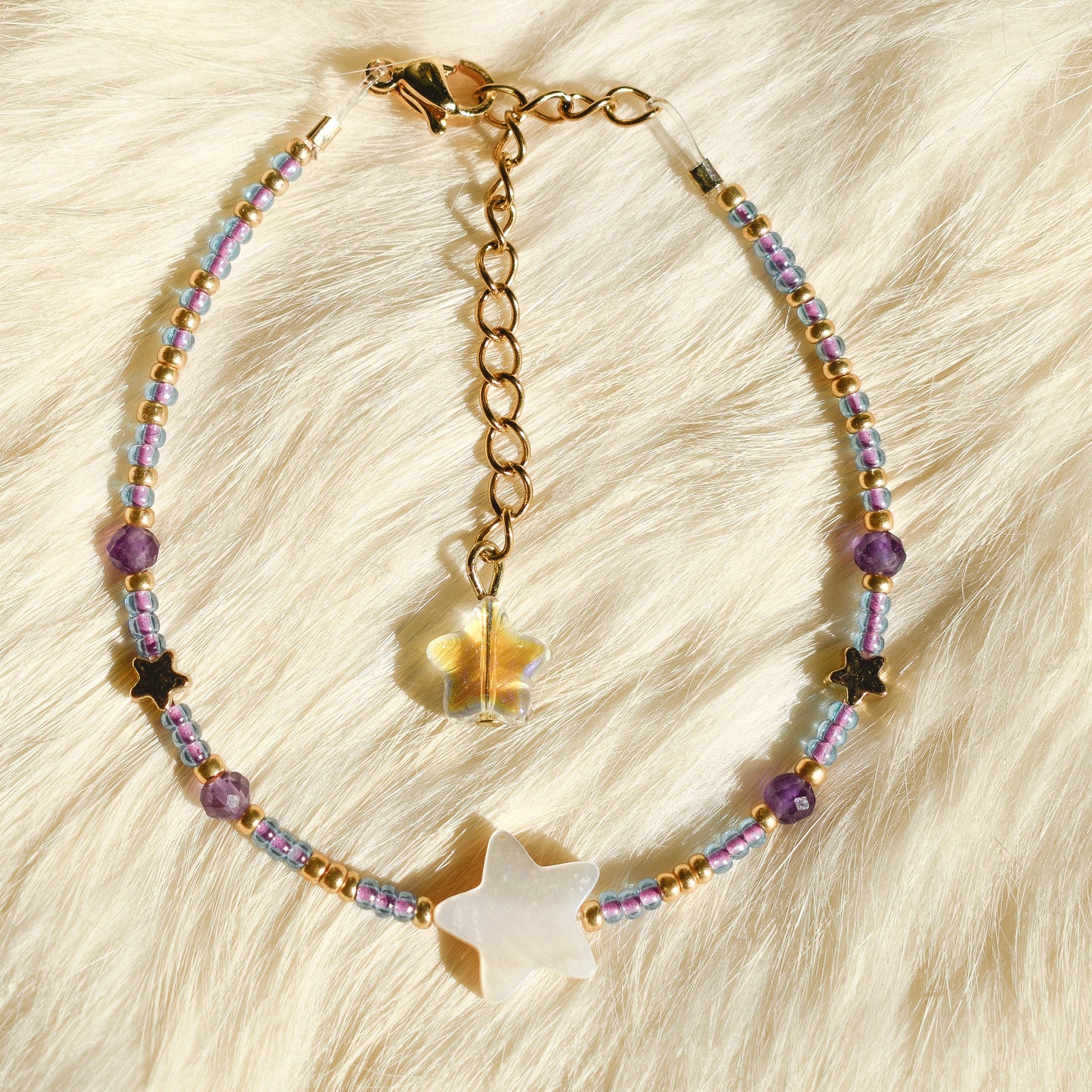 Amethyst Shell Bracelet