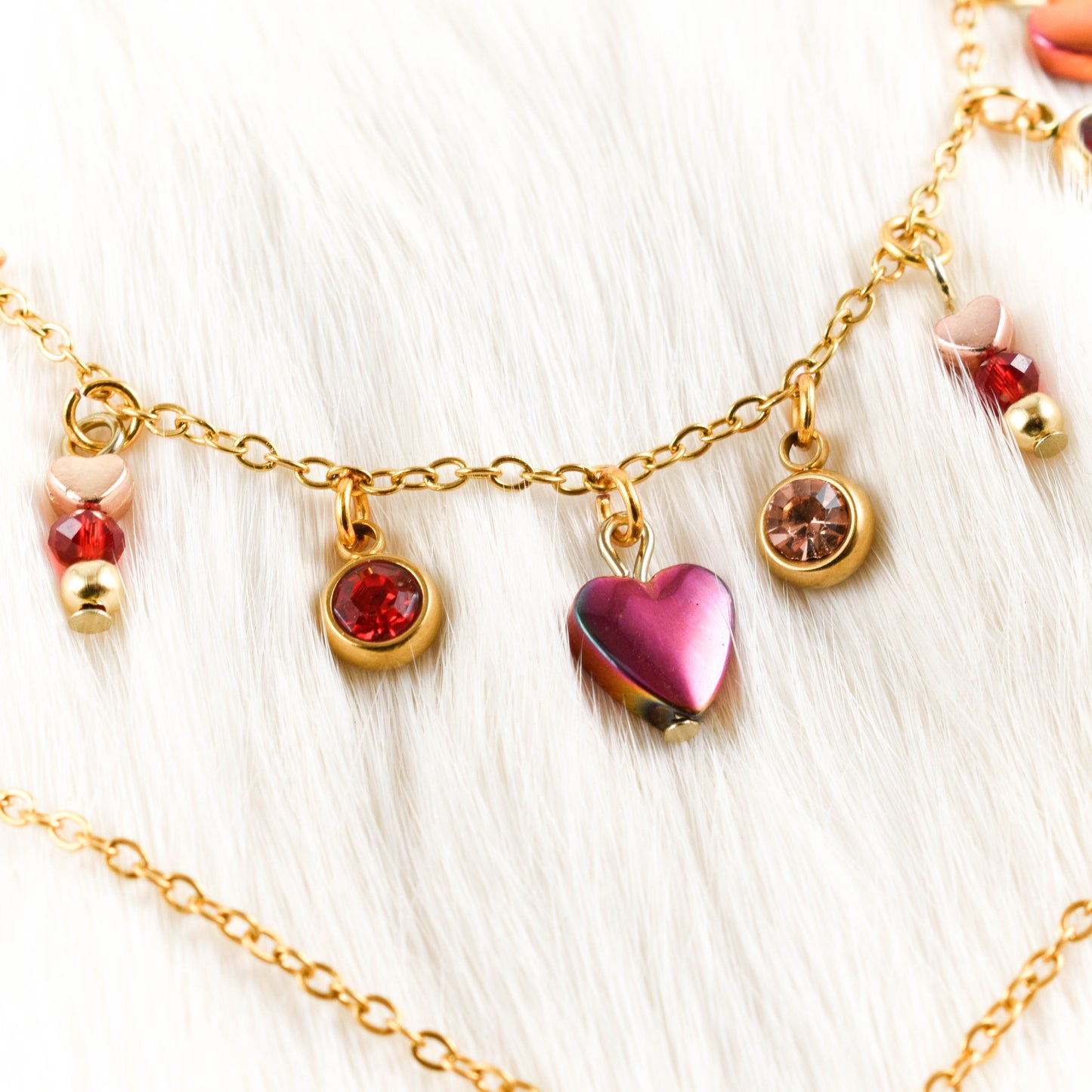BE MINE Golden Beaded Bracelet