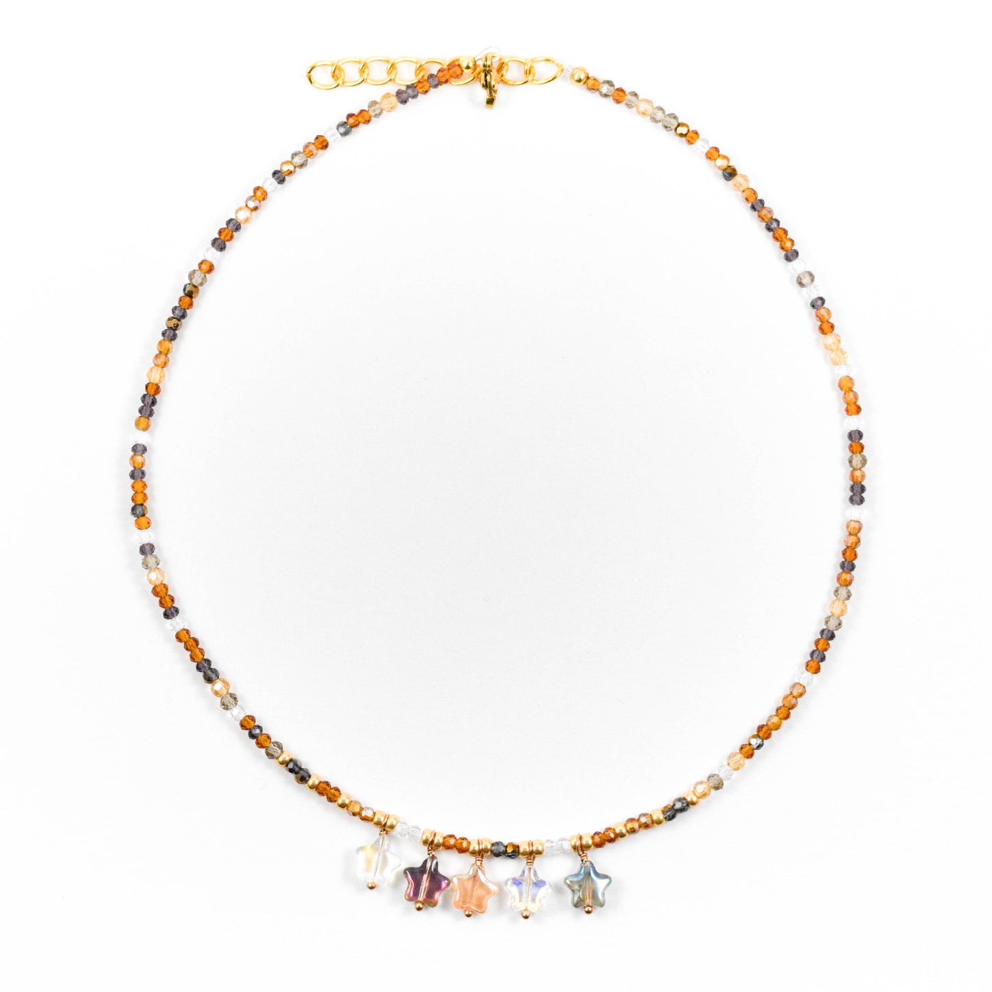 Iridescent Star Beaded Necklace