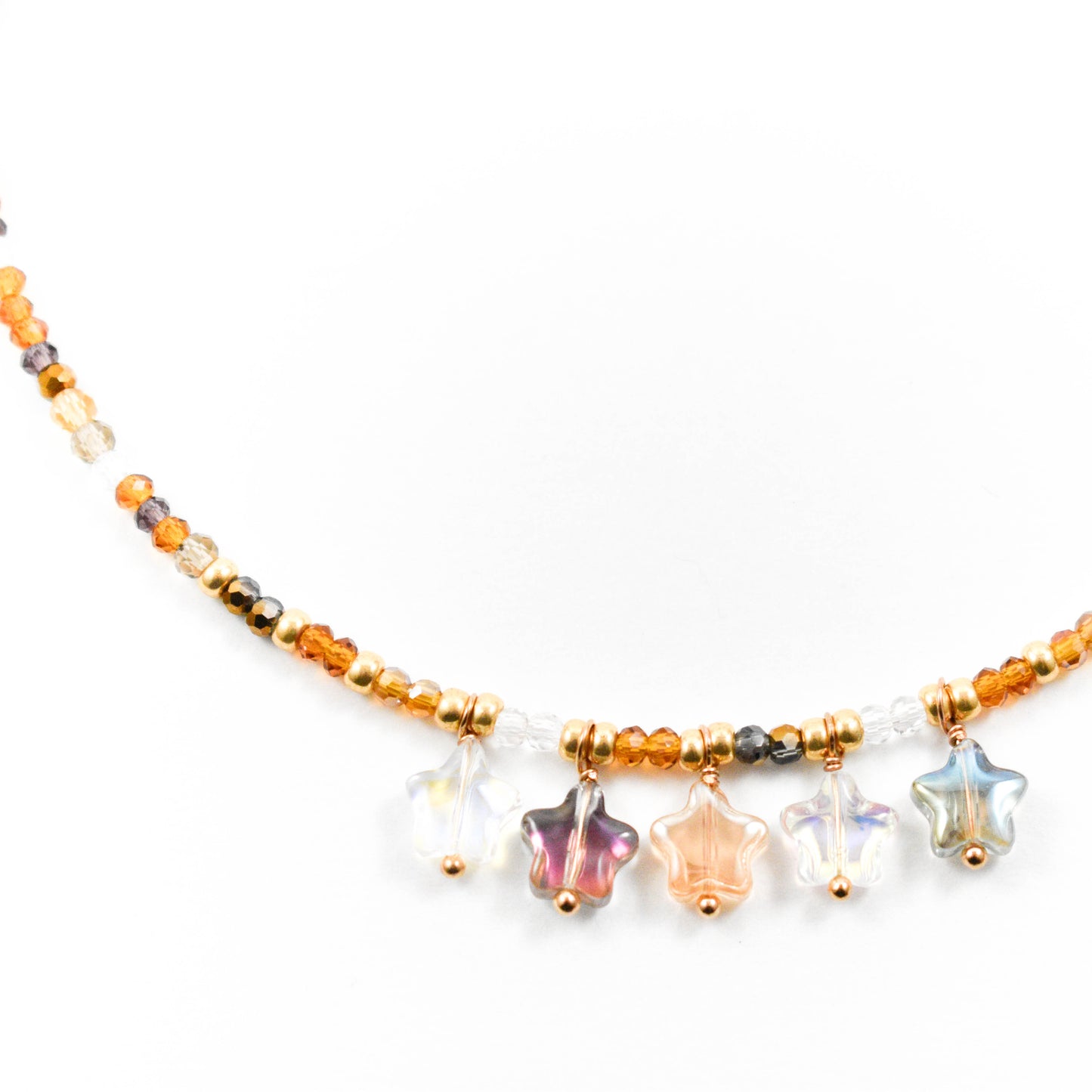 Iridescent Star Beaded Necklace