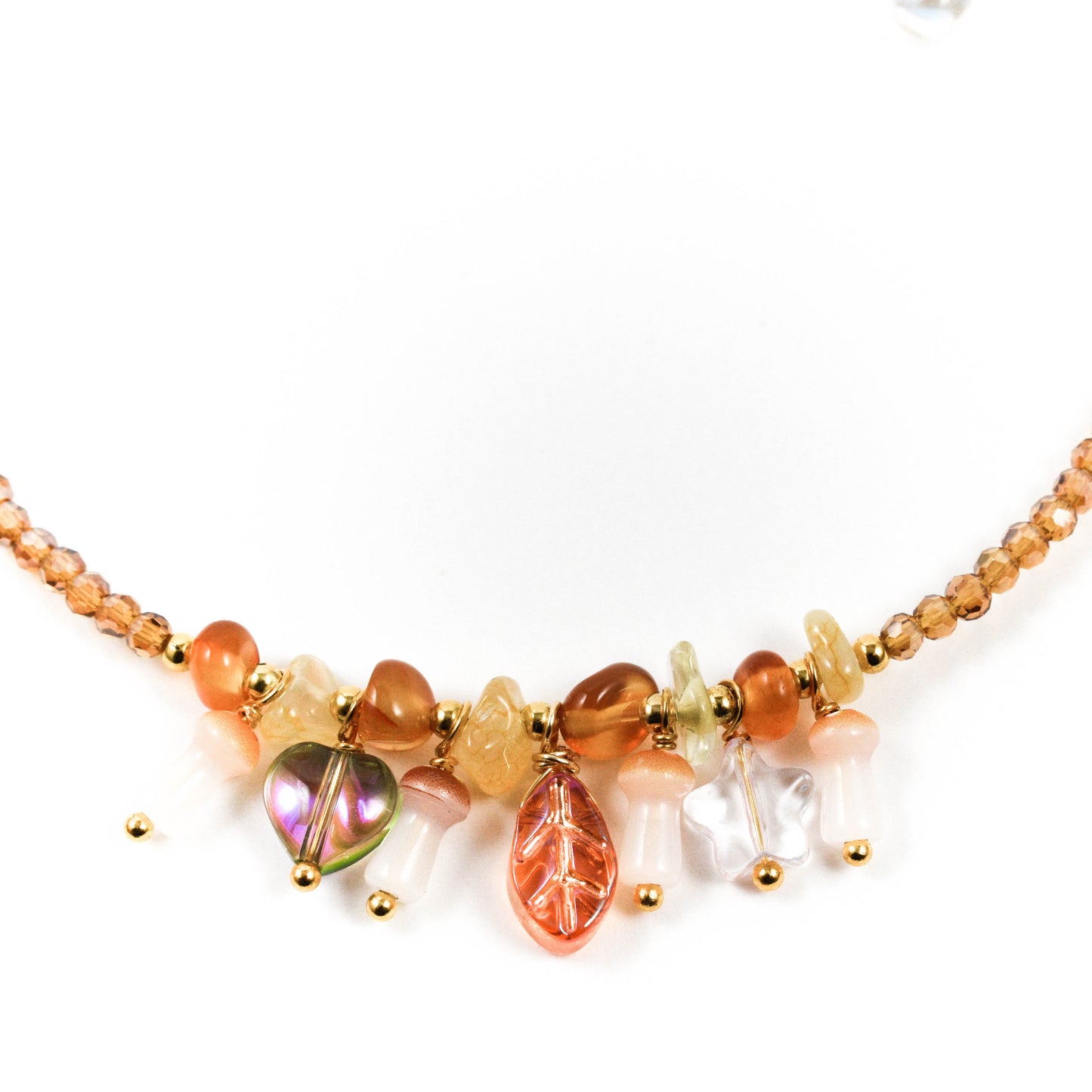 Carnelian Citrine Charm Bracelet