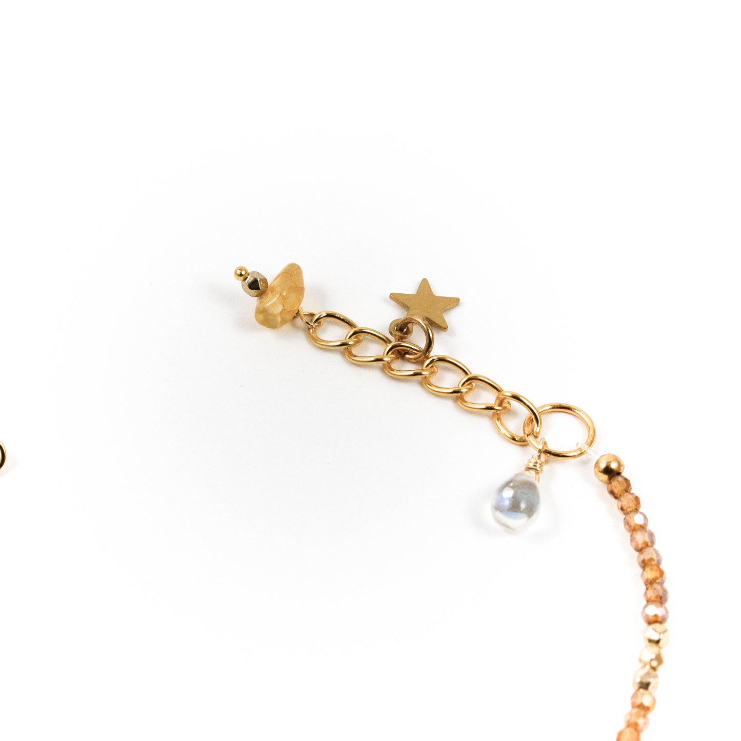 Carnelian Citrine Charm Bracelet