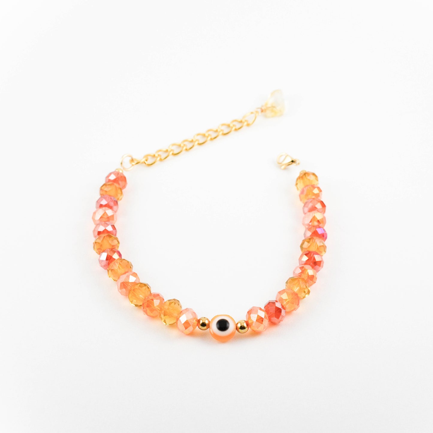 Tangerine Orange Evil eye Bracelet