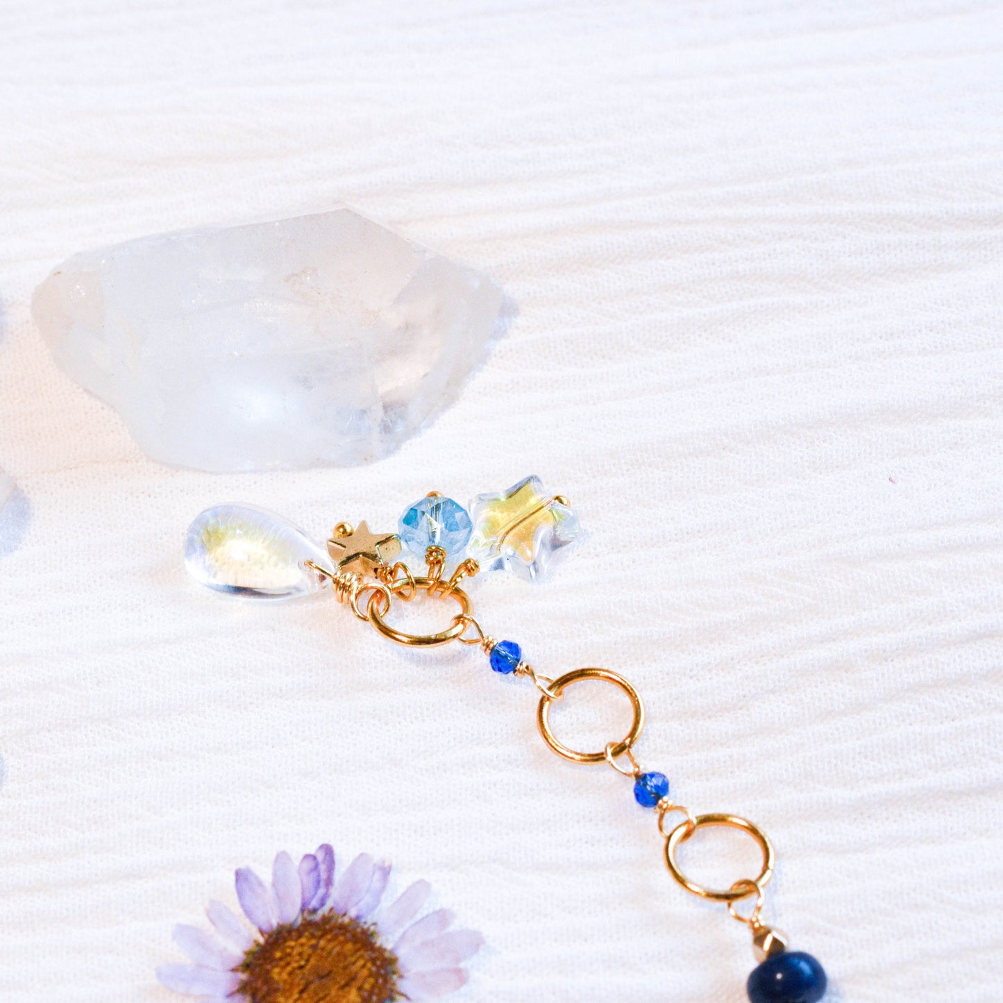 Deep Blue Crystal Link Bracelet
