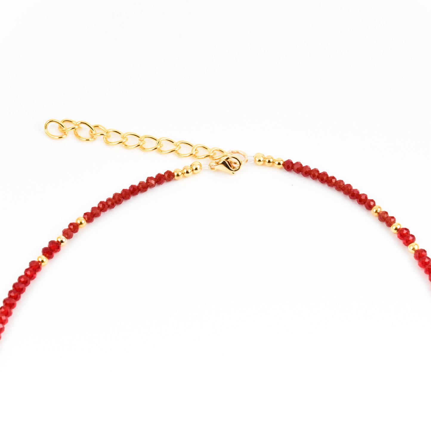 Ruby red Moon Necklace
