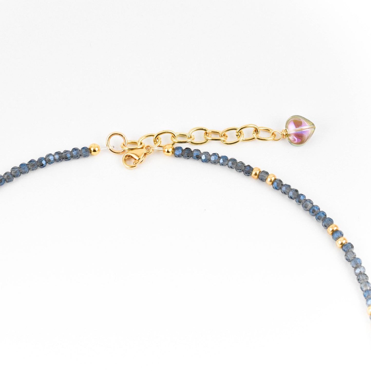Celestial blue Golden Heart Necklace
