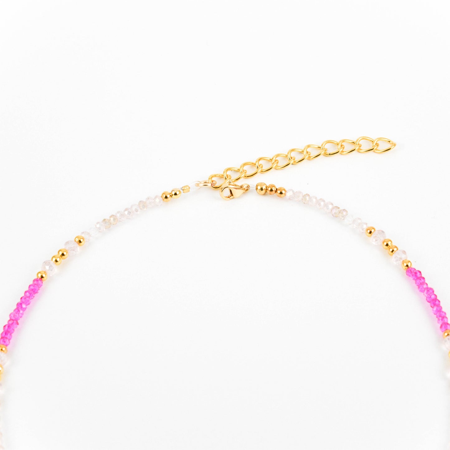 Pastel magenta Moon Necklace