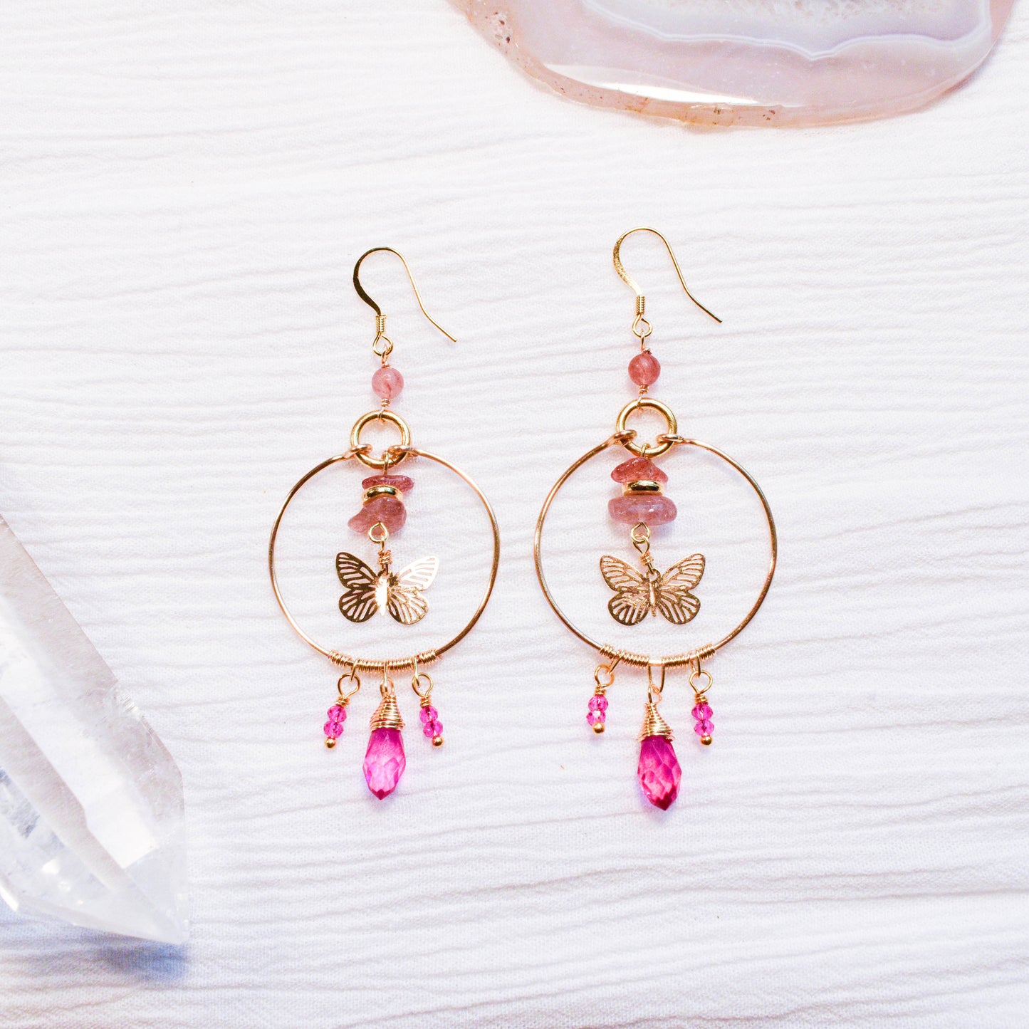 Golden Butterfly Earrings