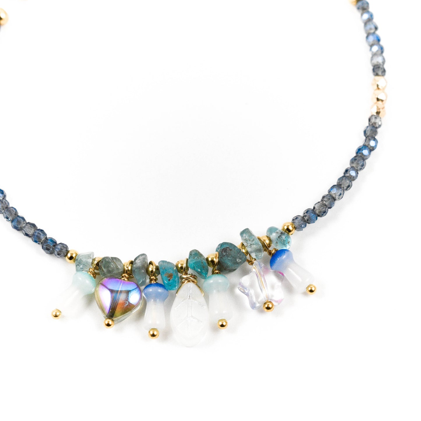 Blue Apatite Charm Bracelet
