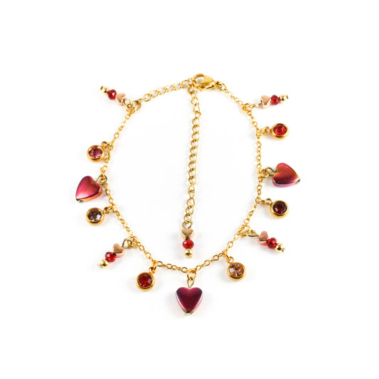 BE MINE Golden Beaded Bracelet