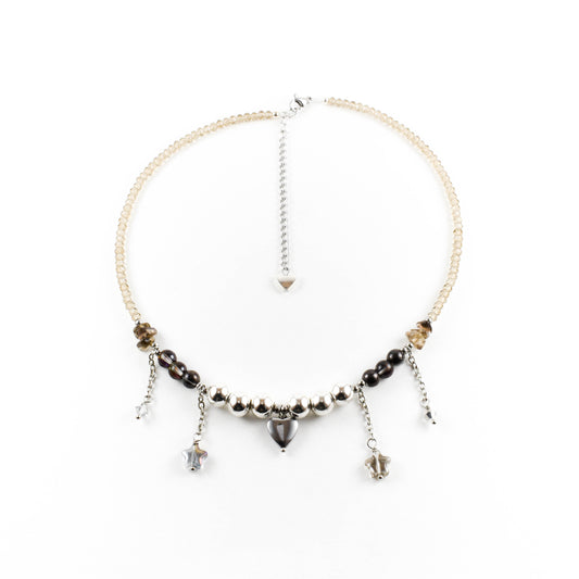 Silver Lovestruck Beaded Necklace