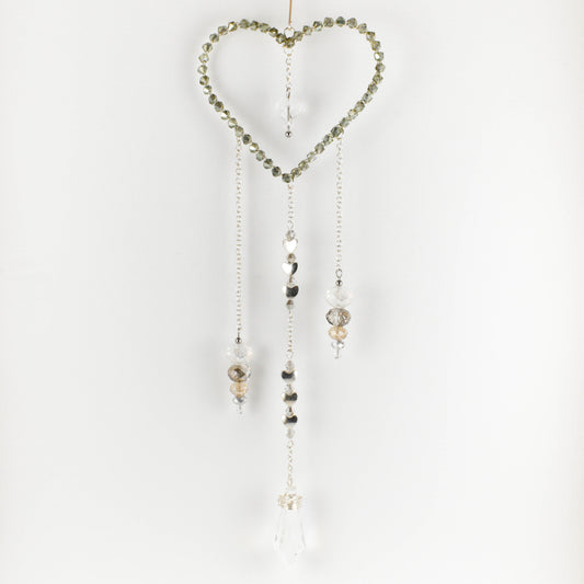 Silver Heart Sun-Catcher
