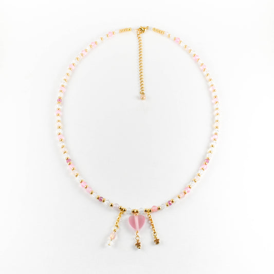 Princess of Hearts Beaded Necklace