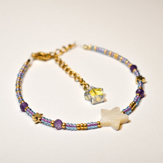 Amethyst Shell Bracelet