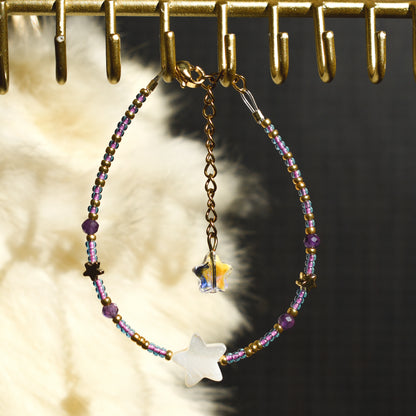 Amethyst Shell Bracelet