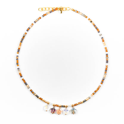 Iridescent Star Beaded Necklace