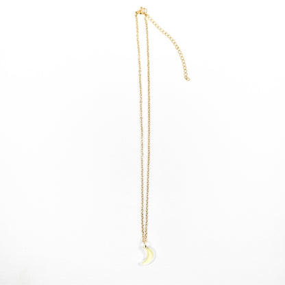 Golden Opalite Moon Necklace