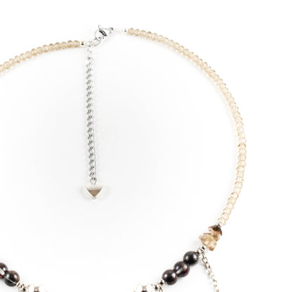 Silver Lovestruck Beaded Necklace