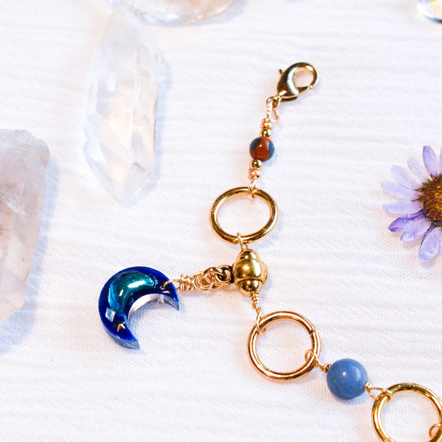 Deep Blue Crystal Link Bracelet