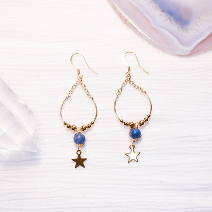 Cosmic Blue Teardrops Earrings