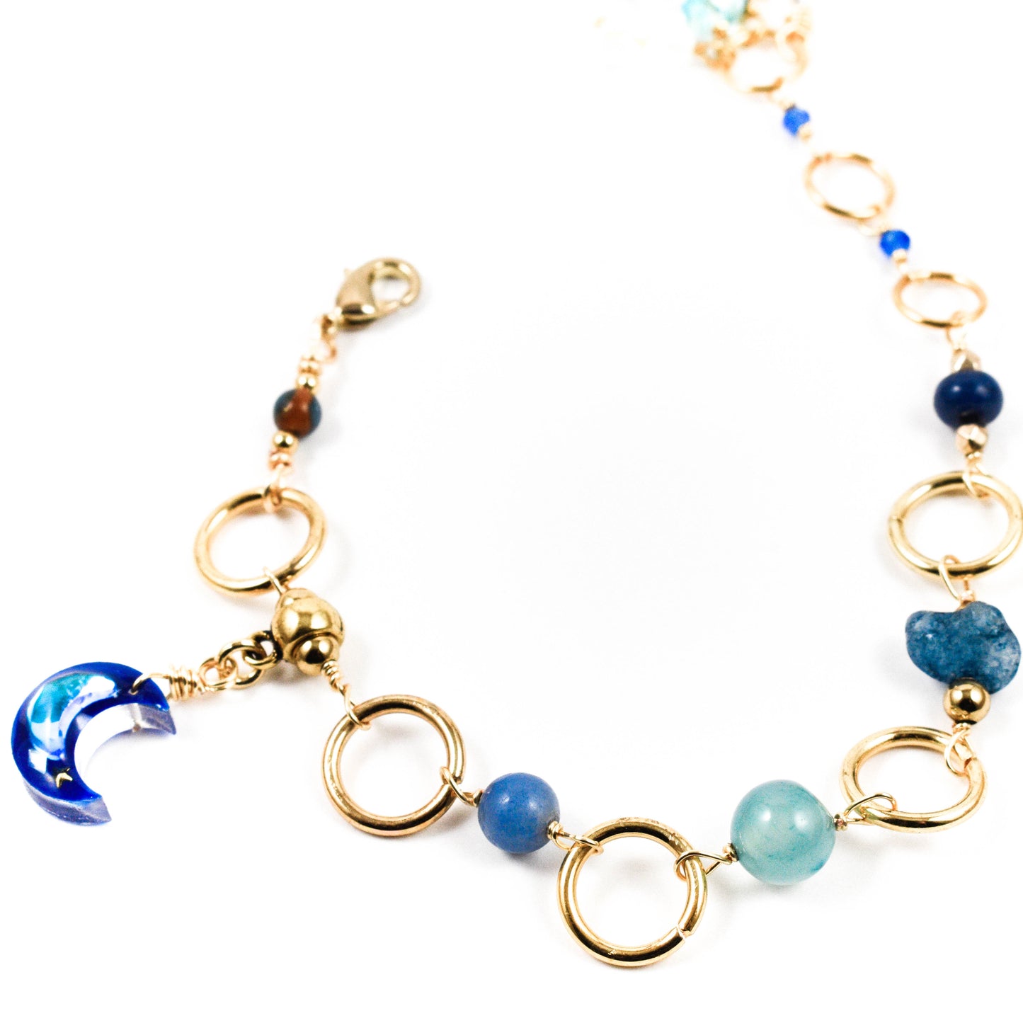 Deep Blue Crystal Link Bracelet