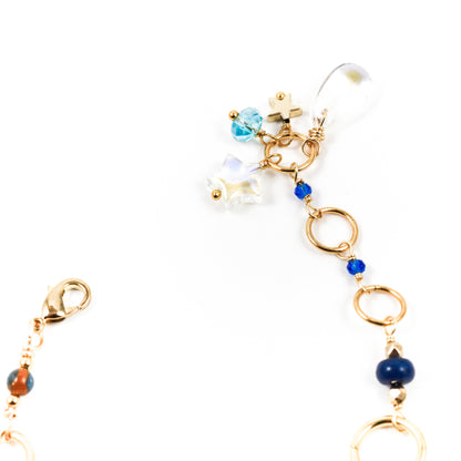 Deep Blue Crystal Link Bracelet