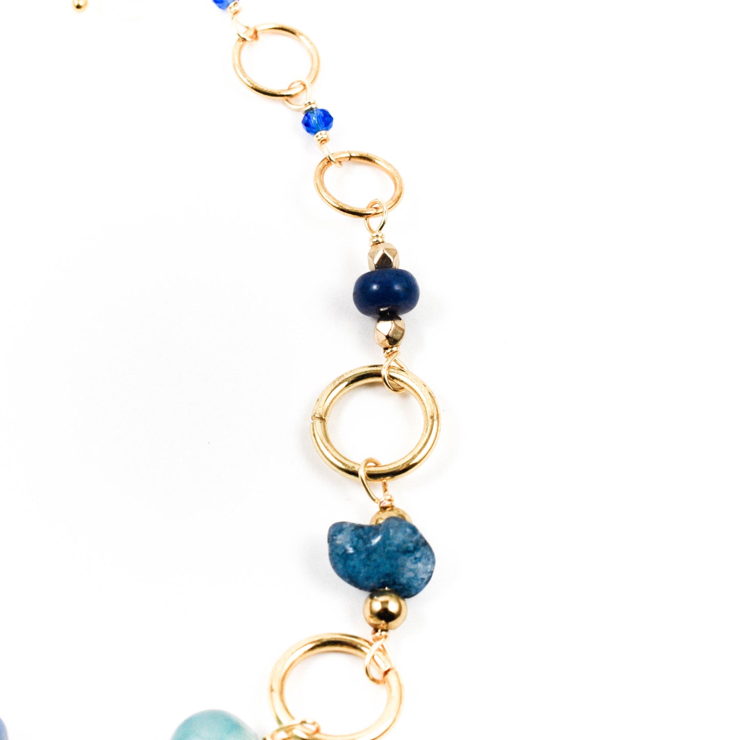 Deep Blue Crystal Link Bracelet
