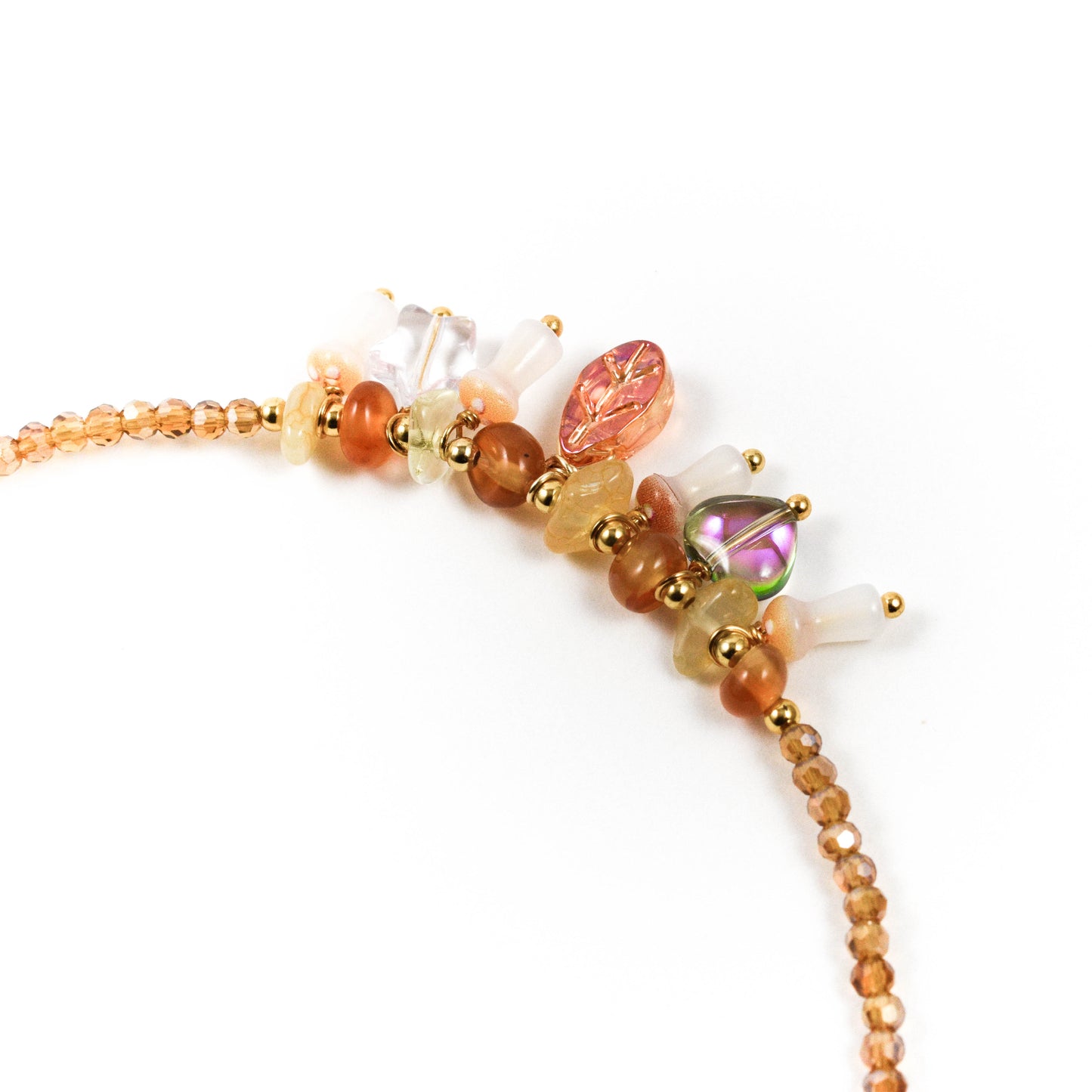 Carnelian Citrine Charm Bracelet
