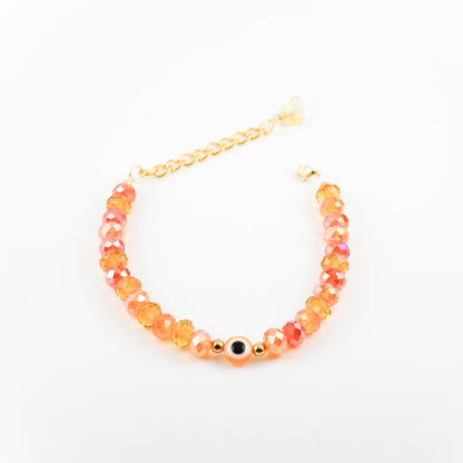 Tangerine Orange Evil eye Bracelet