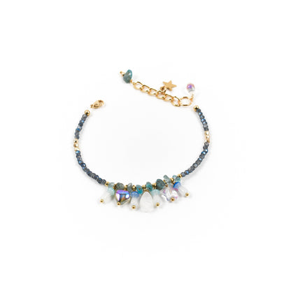Blue Apatite Charm Bracelet
