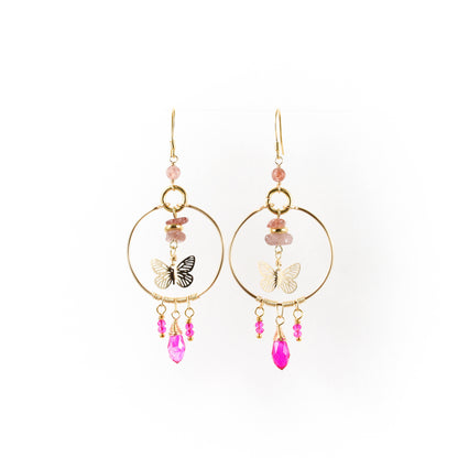 Golden Butterfly Earrings