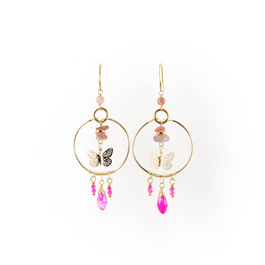 Golden Butterfly Earrings