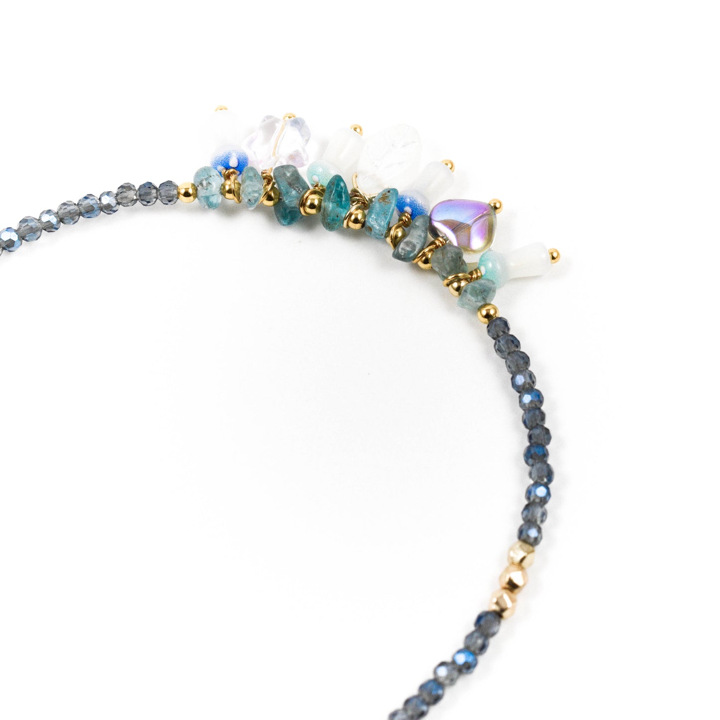 Blue Apatite Charm Bracelet