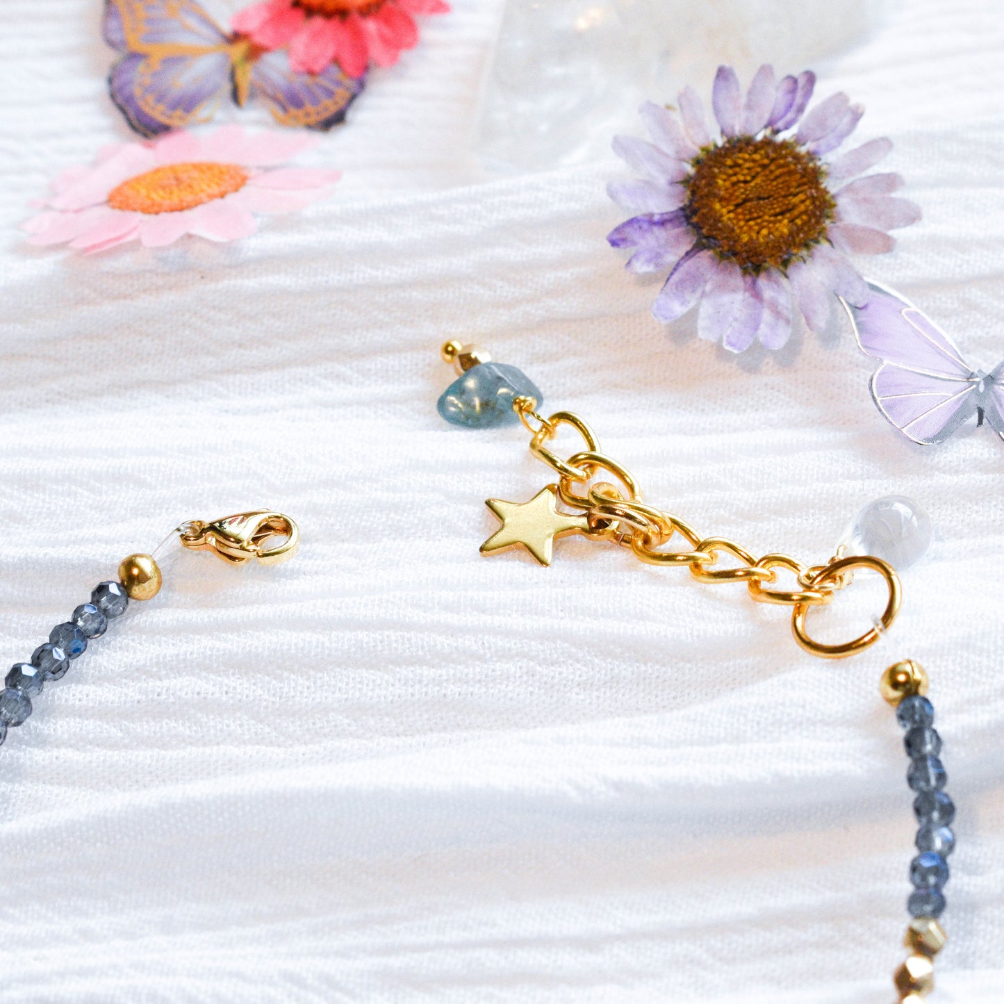 Blue Apatite Charm Bracelet