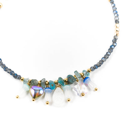 Blue Apatite Charm Bracelet