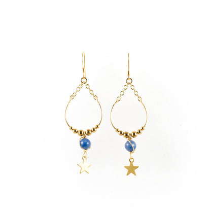 Cosmic Blue Teardrops Earrings