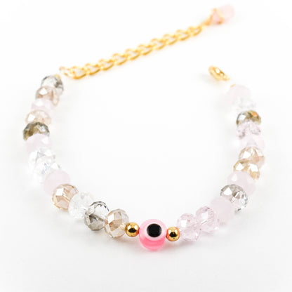 Cameo Pink Evil eye Bracelet