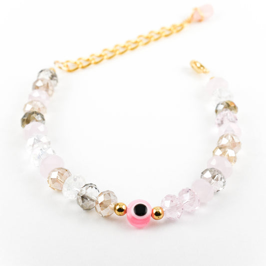Cameo Pink Evil eye Bracelet