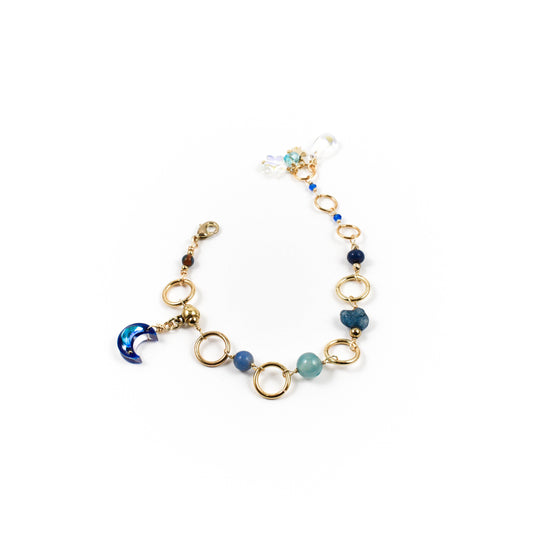 Deep Blue Crystal Link Bracelet